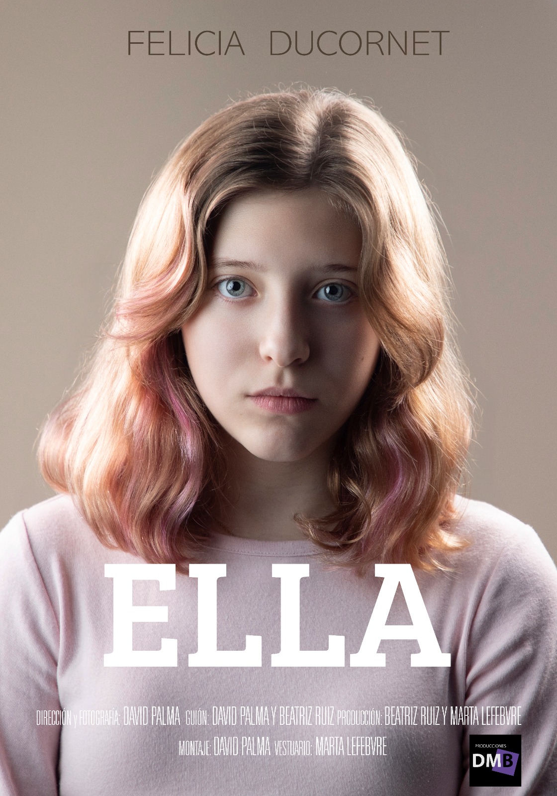 Cartel del cortometraje ELLA, protagonizado por Felicia Ducornet